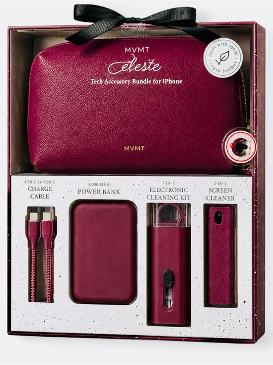 MVMT Other - MVMT Celeste Burgundy Tech Accessory Bundle for iPhone